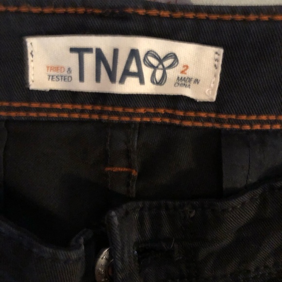 TNA skinny jeans with zippers. Size 2. Color black. - Picture 4 of 6